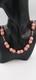 Art Deco Vintage Pink peking Glass Beads Necklace