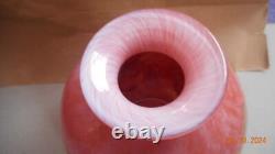 Art Glass Ball Vase Passavant Le Rochere Pink & Green France 5 Inch High