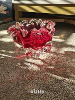 Art Glass Bowl By Josef Hospodka For Chribska Glassworks, 1960's