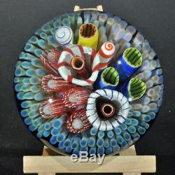 Art Glass Coral Reef Paperweight by Trey Cornette