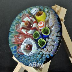 Art Glass Coral Reef Paperweight by Trey Cornette