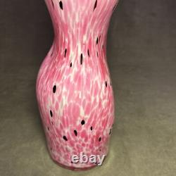 Art Glass Female Torso Vase Figurine Pink Bust 17 Murano Style Beautiful Color