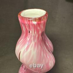 Art Glass Female Torso Vase Figurine Pink Bust 17 Murano Style Beautiful Color
