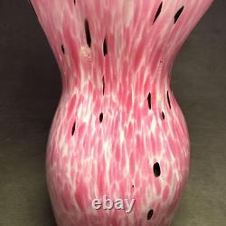 Art Glass Female Torso Vase Figurine Pink Bust 17 Murano Style Beautiful Color