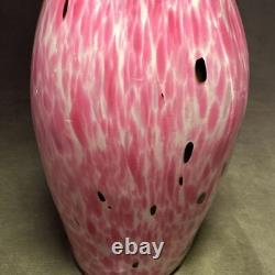 Art Glass Female Torso Vase Figurine Pink Bust 17 Murano Style Beautiful Color
