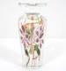 Art Glass Vandermark Studios Merritt & Smarr LE Pink White Flower Clear Vase, 8