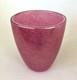 Art Glass Vase Italian, Rose or Pink, Tiny Bubble Texture