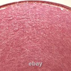 Art Glass Vase Italian, Rose or Pink, Tiny Bubble Texture