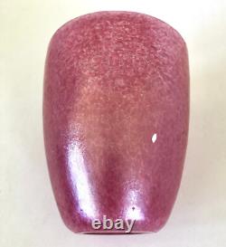 Art Glass Vase Italian, Rose or Pink, Tiny Bubble Texture