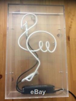 Art Real Neon Glass Light Sign Vintage Pink Flamingo In A Box Decor Gift Pub