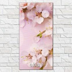 Art flowers floral pink blossom abstract Glass Print 50x100 Photo Picture