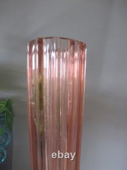 Art nouveau pair rubina verde 1920s glass vases soliflore french bohemian