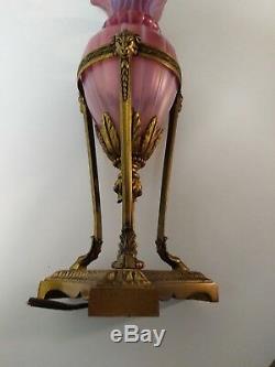 Authentic Carder Era Steuben ORIENTAL POPPY Table Lamp, c. 1920