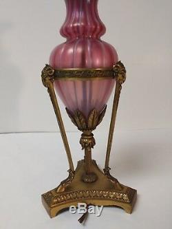 Authentic Carder Era Steuben ORIENTAL POPPY Table Lamp, c. 1920