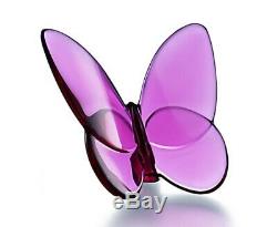 BACCARAT Crystal PAPILLON BUTTERFLY PEONY H 2.5 NEW! Orig $140