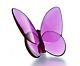 BACCARAT Crystal PAPILLON BUTTERFLY PEONY H 2.5 NEW! Orig $140