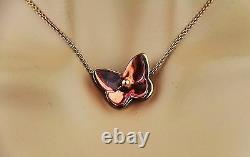 Baccarat Jewelry Papillon Vermeil Pink Gold St. Silver 17 Necklace New France