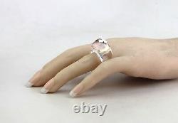 Baccarat Jewelry Tango Clear & Light Pink Crystal Ring Sz 51 5.5 Us New France