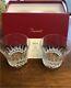 Baccarat Year Tumbler''Rosa'' 2015 Crystal Rock Glass Set of 2 Unused with Box