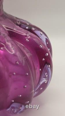 Barovier & Toso Murano Italy Large Bullicante Cased Glass Vase Italy 1930s-1950s