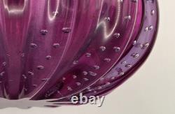 Barovier & Toso Murano Italy Large Bullicante Cased Glass Vase Italy 1930s-1950s