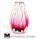 Barovier & Toso Rib Vase Murano Art Glass Vase Ribbed Pink 1950s