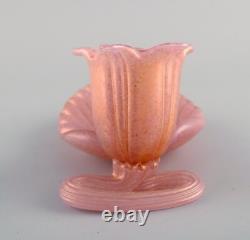 Barovier and Toso. A pair of organically shaped bowls in pink art glass