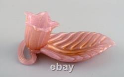 Barovier and Toso. A pair of organically shaped bowls in pink art glass