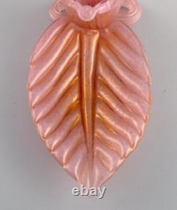 Barovier and Toso. A pair of organically shaped bowls in pink art glass