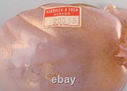 Barovier and Toso. A pair of organically shaped bowls in pink art glass