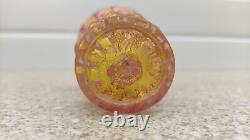 Barovier and Toso Murano Gold Leaf Pink Glass Vase, Cordonato d'Oro, 11cm