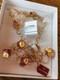 Beautiful Antica Murrina Italian Pink Art Glass Gold Tone Adjustable Necklace