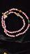 Beautiful Chinese Style pink art glass beads necklace