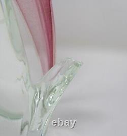 Beautiful Murano Parrots Pink & Gold Pair Art Glass Hand Blown Vintage