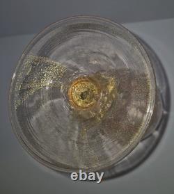 Beautiful Pink with Gold Murano Art Glass Footed Dolphin Vase 1474