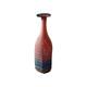 Beautiful Studio Art Glass Bottle Vase Hexagonal Pink And Blue 10.5 Inches Tall