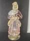 Beautiful Vintage Midcentury Murano Art Glass Lady With Fan Figure WithPink & Gold