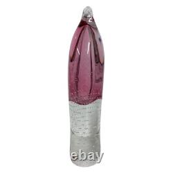 Beranek Skrdlovice Pavel Juda Czech Republic Controlled Bubbles Art Glass Vase