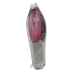 Beranek Skrdlovice Pavel Juda Czech Republic Controlled Bubbles Art Glass Vase