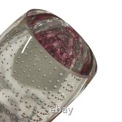 Beranek Skrdlovice Pavel Juda Czech Republic Controlled Bubbles Art Glass Vase