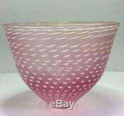 Bertil Vallien Pink Minos Bowl. Artist Collection. Kosta Boda