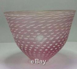 Bertil Vallien Pink Minos Bowl. Artist Collection. Kosta Boda
