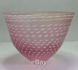 Bertil Vallien Pink Minos Bowl. Artist Collection. Kosta Boda