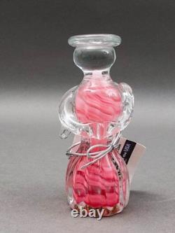 Blenko Angel Pink Swirl Hand Blown Art Glass Figurine Sculpture 5 3/8