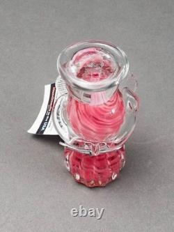 Blenko Angel Pink Swirl Hand Blown Art Glass Figurine Sculpture 5 3/8