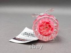 Blenko Angel Pink Swirl Hand Blown Art Glass Figurine Sculpture 5 3/8