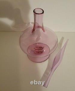 Blenko Decanter Wayne Husted #6212 Rose vintage MCM