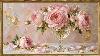 Blush Pink Roses In Crystal Glass Gold Frame Tv Screensaver 4k No Music
