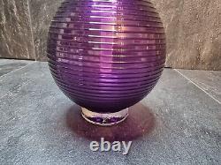 Bob Crooks Hand Blown Purple/Pink Stopper Glass Perfume Bottle H17cm X W8cm