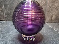 Bob Crooks Hand Blown Purple/Pink Stopper Glass Perfume Bottle H17cm X W8cm